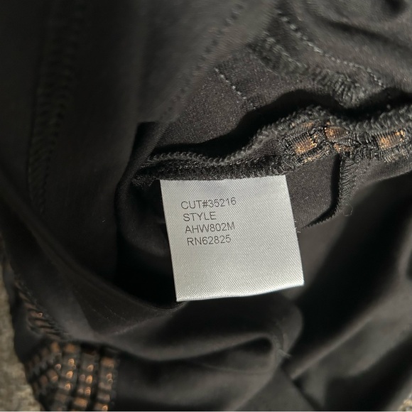 Tadashi Shoji women’s large black metallic foil stripe textured dress career - Picture 7 of 12